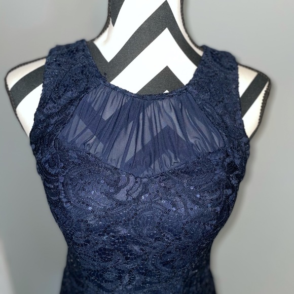 sequin short navy dress - Picture 2 of 3